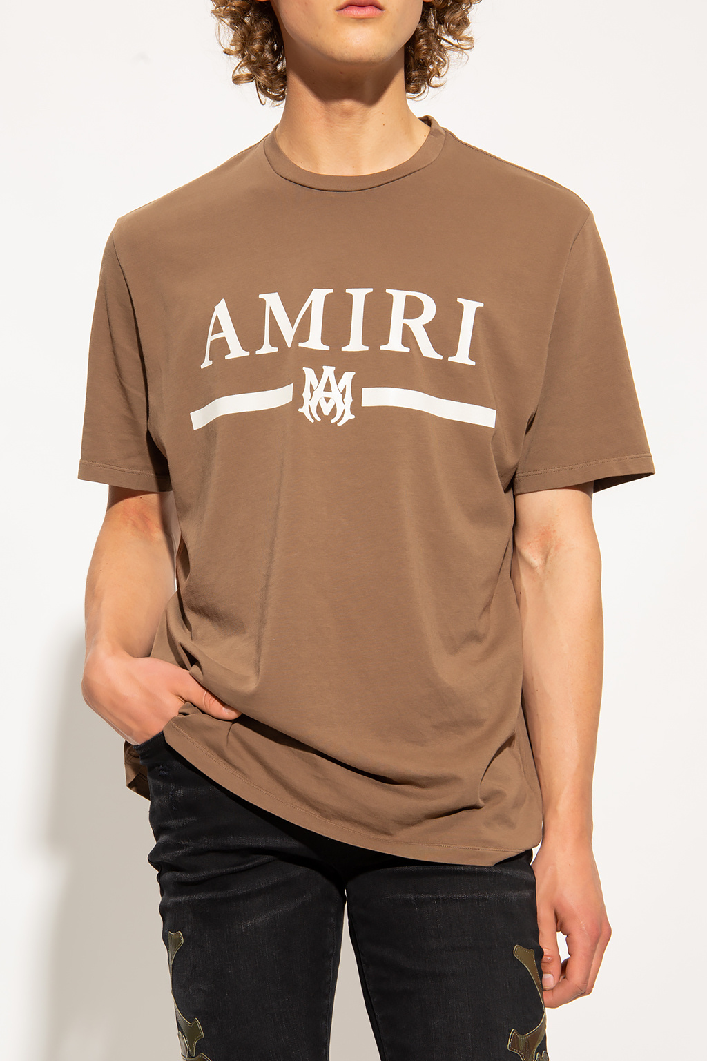 Tシャツ・カットソー AMIRI Dark Brown Leather T-Shirt Amiri Brown T-shirt for Men | Lyst
